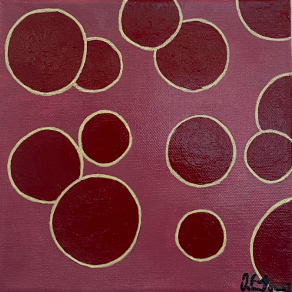 Heart blood 2023 Acrylique sur toile tendue 20 x 20cm 200 euros