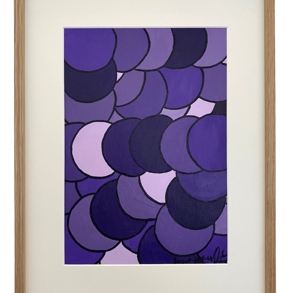 Bouquet of Violets 2023 Acrylique sur toile Cadre 40 x 30cm Dessin 30 x 20cm 300 euros
