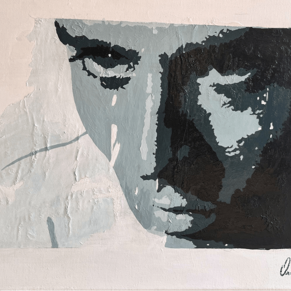 Dans les yeux d’Alain 2022 Acrylique sur toile tendue 40 x 50 cm 800 euros