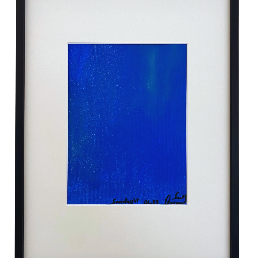 Sweet night 2023 Acrylique sur toile Cadre 42 x 32cm Dessin 25 x 18cm 300 euros