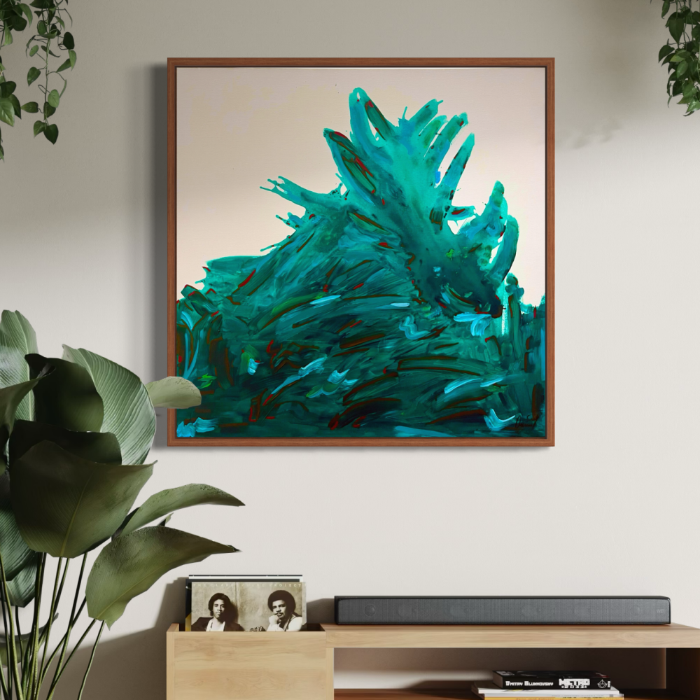 Année du Dragon de bois Juin 2024 Acrylique sur toile tendue 100 x 100cm 1500 euros (vendu sans cadre)